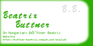 beatrix buttner business card